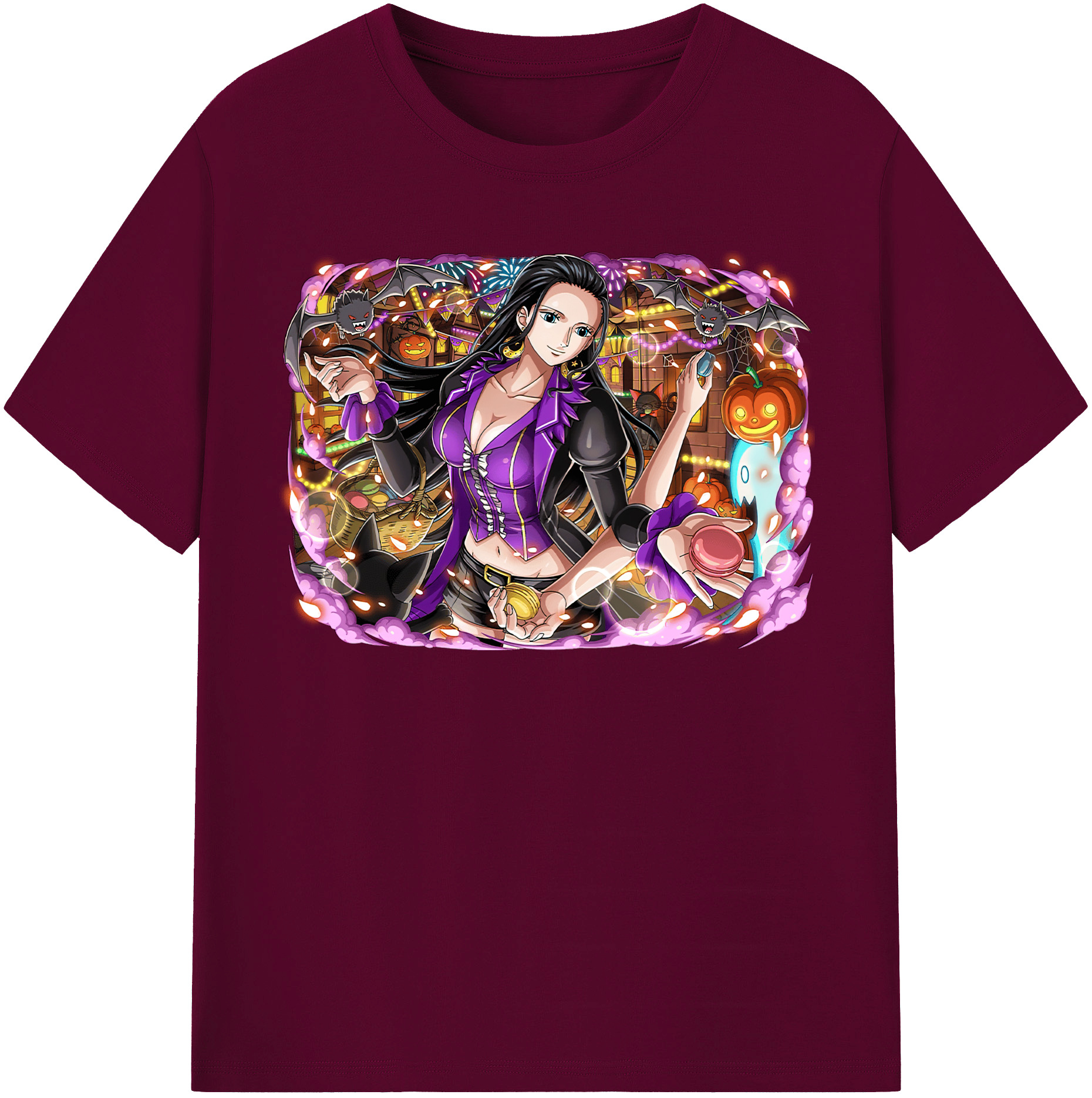 ワンピース ニコ・ロビン ONE PIECE Nico Robin レディースカジュアルプリントTシャツ（綿100％）